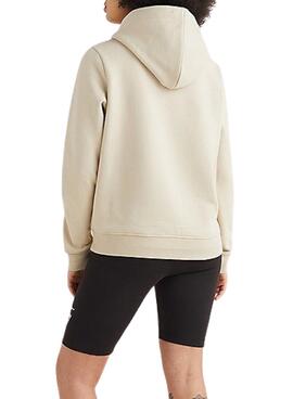 Sweat Tommy Jeans Logo Linear Cinza para Mulher