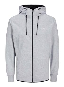 Sweat Jack & Jones Zíper Cinza Homem