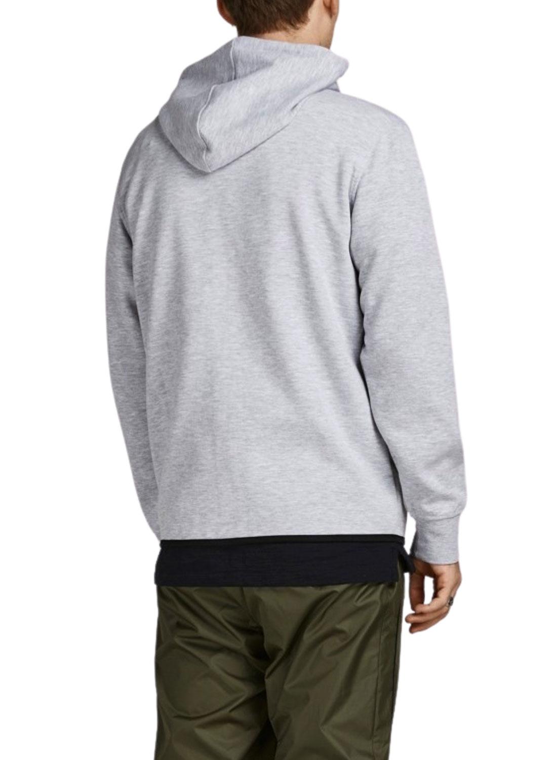 Sweat Jack & Jones Zíper Cinza Homem