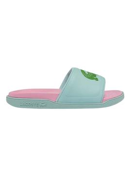 Flip Flops Lacoste Dualiste Turquesa e Rosa Mulher