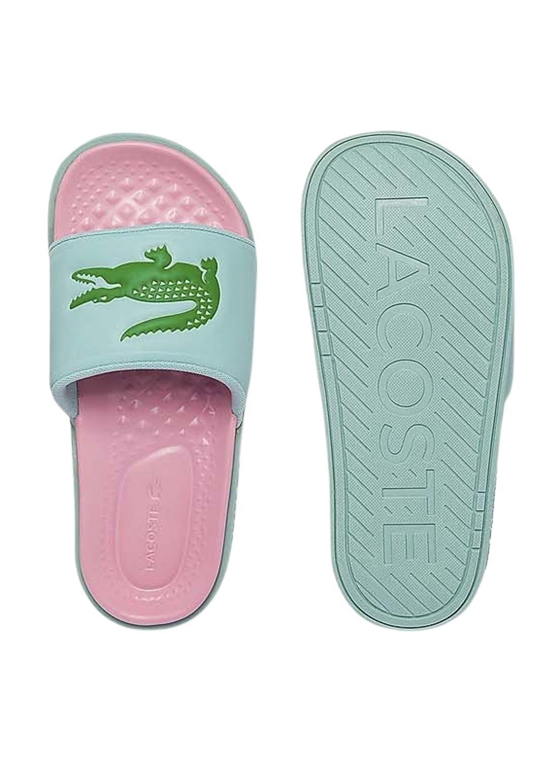 Flip Flops Lacoste Dualiste Turquesa e Rosa Mulher