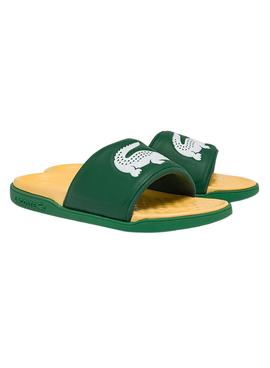 Flip Flops Lacoste Dualiste Verde e Amarelo Homem