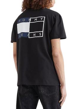 T-Shirt Tommy Jeans Twisted Flag Preto Homem