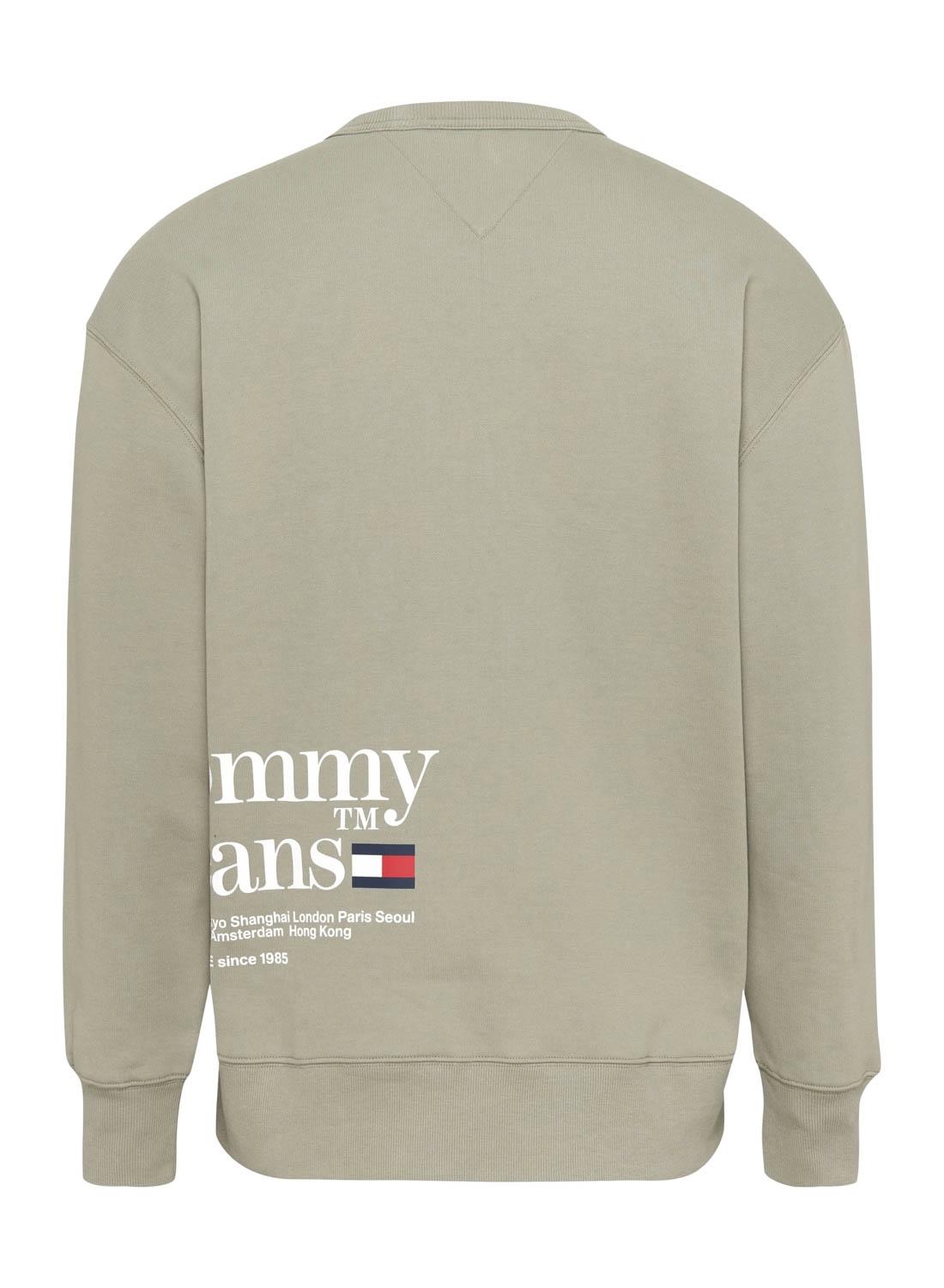 Sweat Tommy Jeans Text Bege para Homem