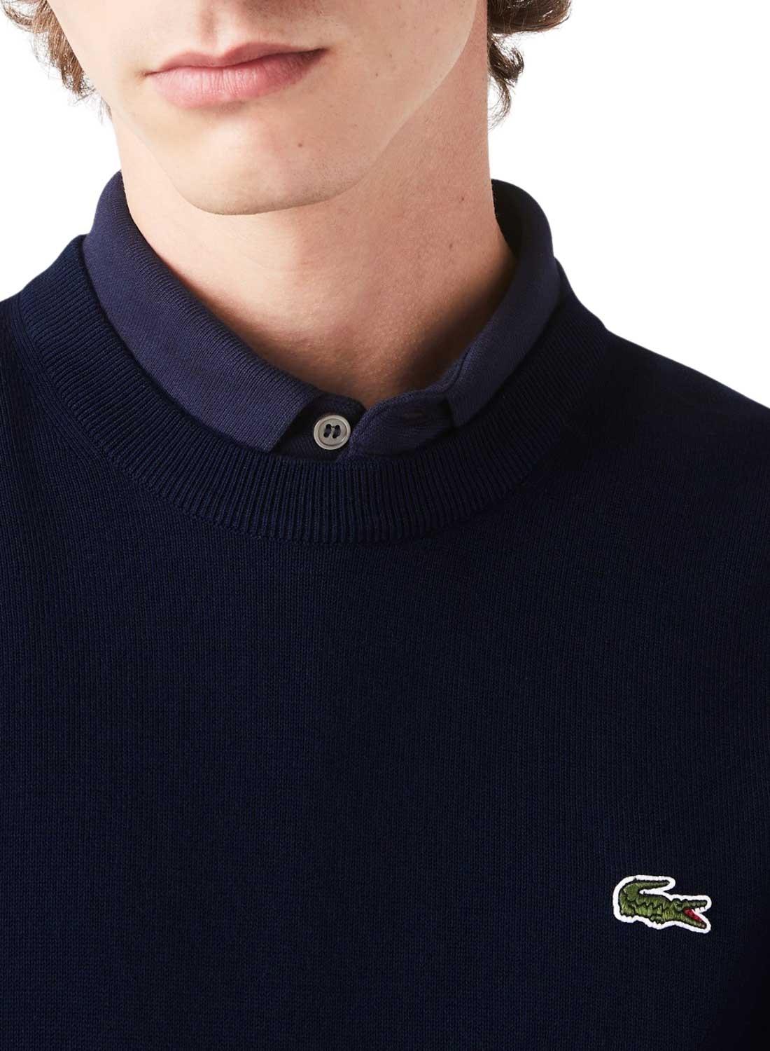 Camisola Lacoste Tricot Azul Marinho para Homem