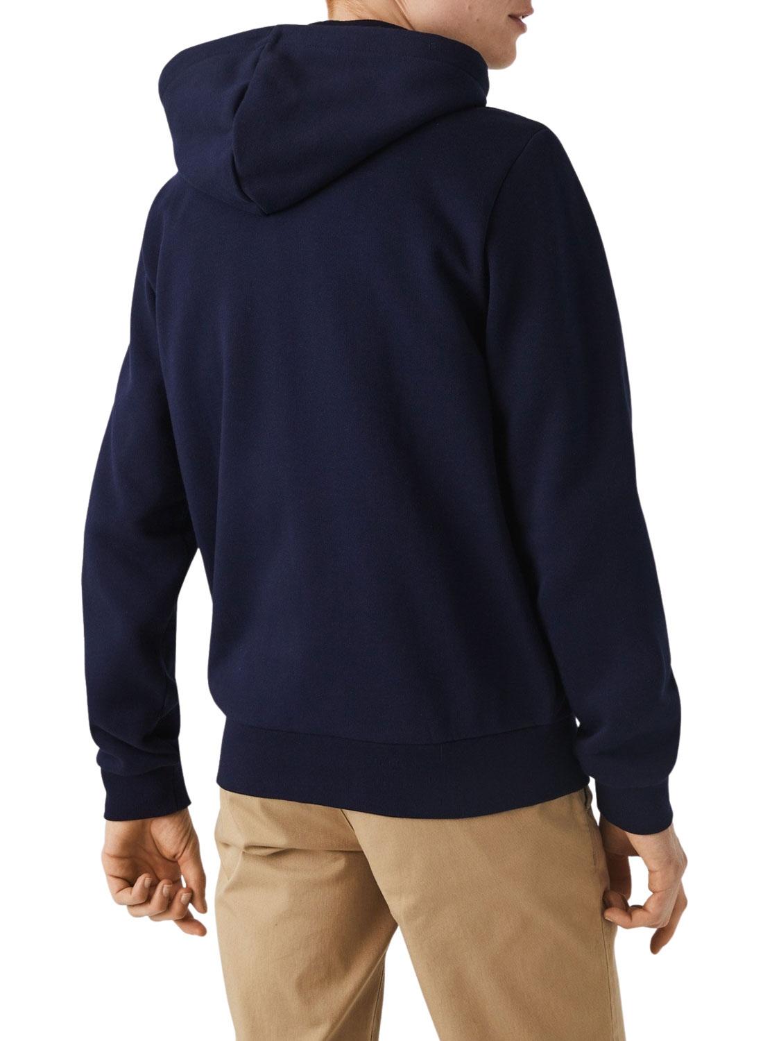 Sweat Lacoste Hood Zip Azul Marinho para hombre