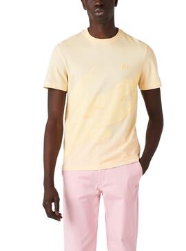 T-Shirt Lacoste Croco Oversize Amarilla Homem