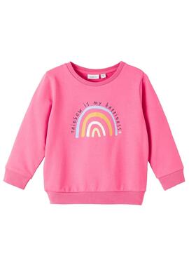 Sweat Name It Larainbow Rosa para Mulher