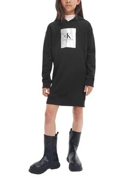 Vestido Calvin Klein Sweat Logo Future Preto