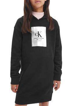 Vestido Calvin Klein Sweat Logo Future Preto