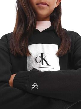 Vestido Calvin Klein Sweat Logo Future Preto