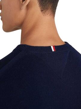 Camisola Tommy Hilfiger Pima Azul Marinho para Homem