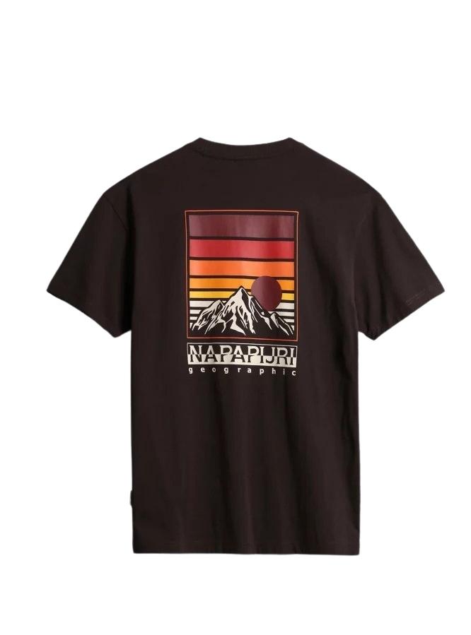 Camiseta Napapijri Hill SS Marrom Unissex