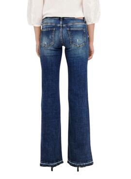 Jeans Only Tiger Flare Azul para Mulher
