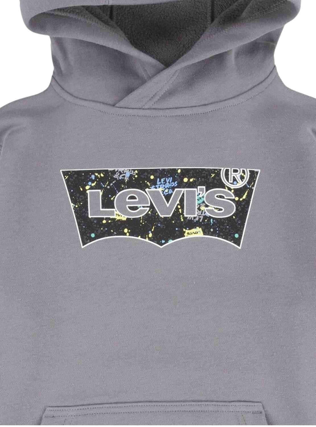 Sweat Levis Batwing Fill Cinza para Menino