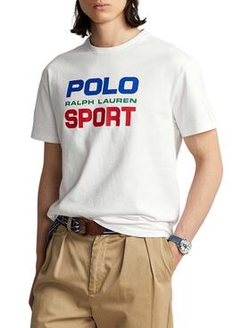 T-Shirt Polo Ralph Lauren Sport Branco Homem