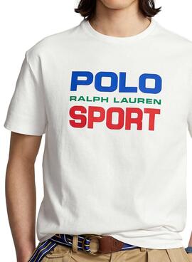 T-Shirt Polo Ralph Lauren Sport Branco Homem