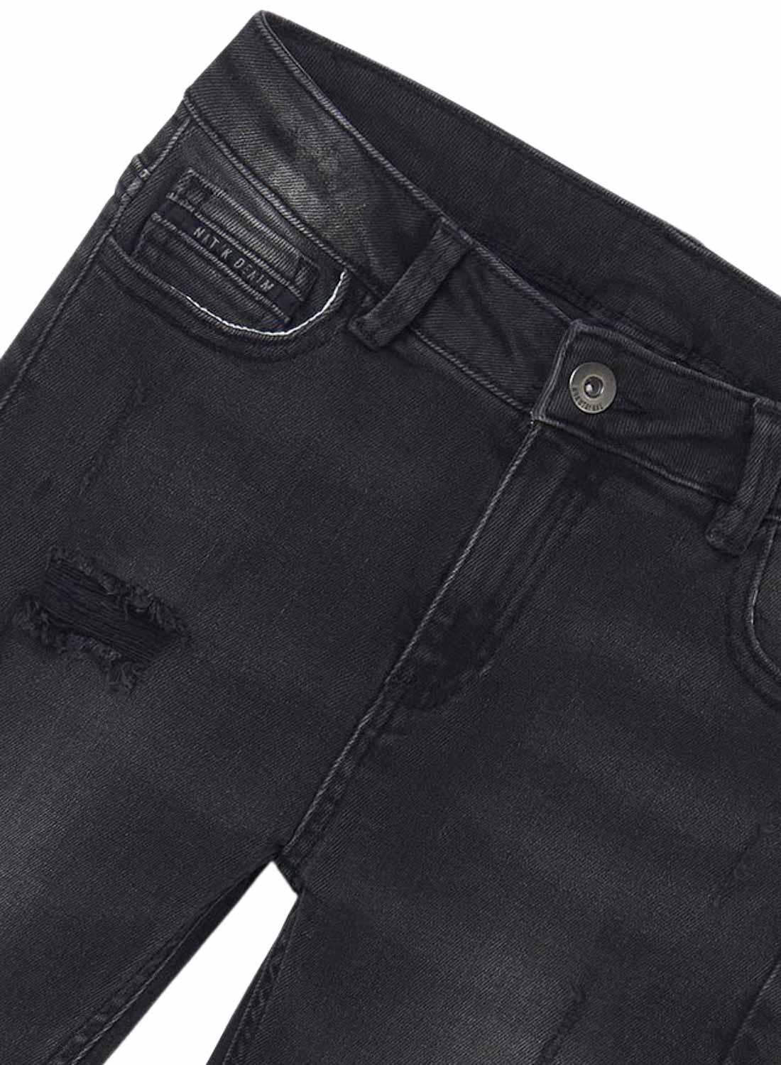 Calças Mayoral Staight Denim Preto para Menino