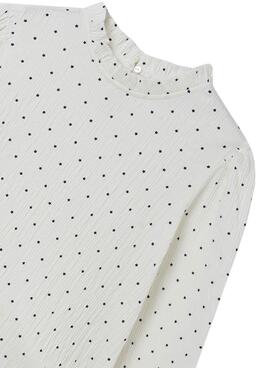 T-Shirt Mayoral Topos Branco para Menina