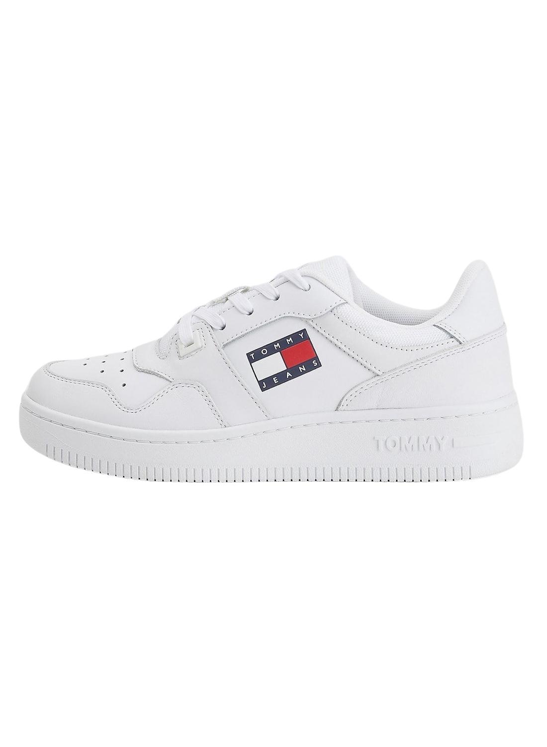 Sapatilhas Tommy Jeans Retro Bascket Brancos Mulher