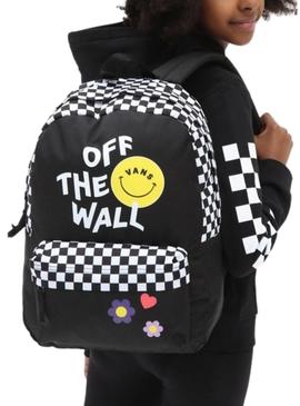 Mochila Vans Sorriso para Menina Preto