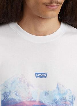 T-Shirt Levis Impresso Relaxed Homem Branco