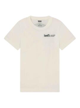 T-Shirts Levis Aurora Boreal para Menino Branco