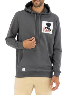 Sweat El Pulpo Forest Patch para Homem Cinza