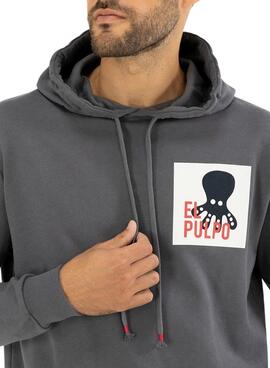 Sweat El Pulpo Forest Patch para Homem Cinza