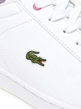 Sapato Lacoste Carnaby White Pink 
