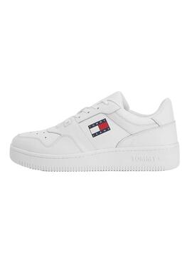 Sapatilhas Tommy Jeans Retro Cesto Homem Branco