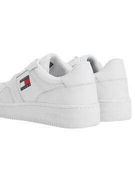 Sapatilhas Tommy Jeans Retro Cesto Homem Branco