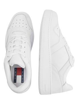 Sapatilhas Tommy Jeans Retro Cesto Homem Branco