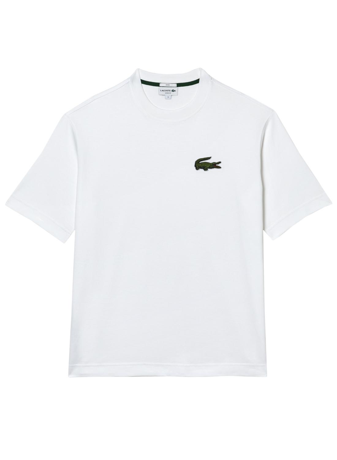 T-Shirt Lacoste Loose Fit Homem e Mulher Branco