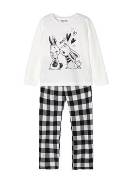 Pijama Mayoral Mini Set Branco para Menina