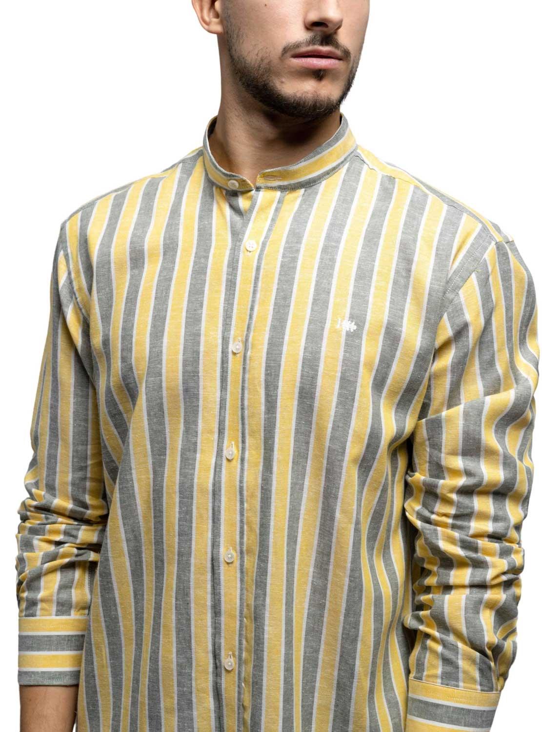 Camisa Klout Alborada Listras para Homem Amarelo