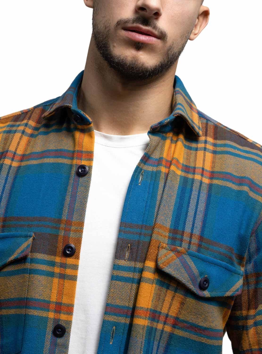 Overshirt Klout Highland Frames Homem Azul