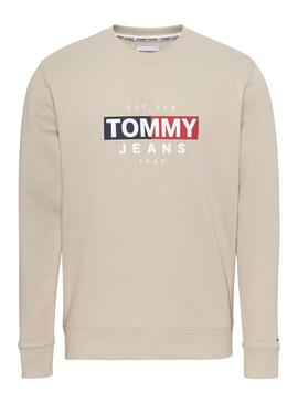 Sweat Tommy Jeans Entry  Flag Bege para Mulher