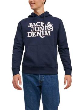 Sweat Jack & Jones Rack para Homem Azul Marinho