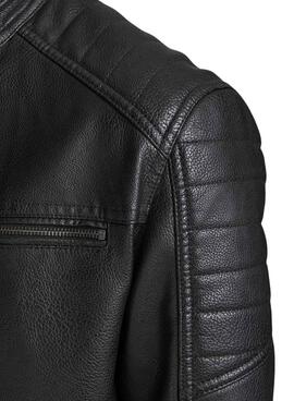 Casaca Jack & Jones Couro Sintético Preto para Homem