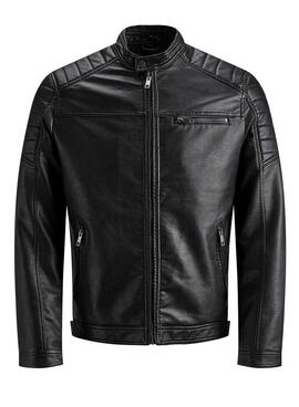 Casaca Jack & Jones Couro Sintético Preto para Homem