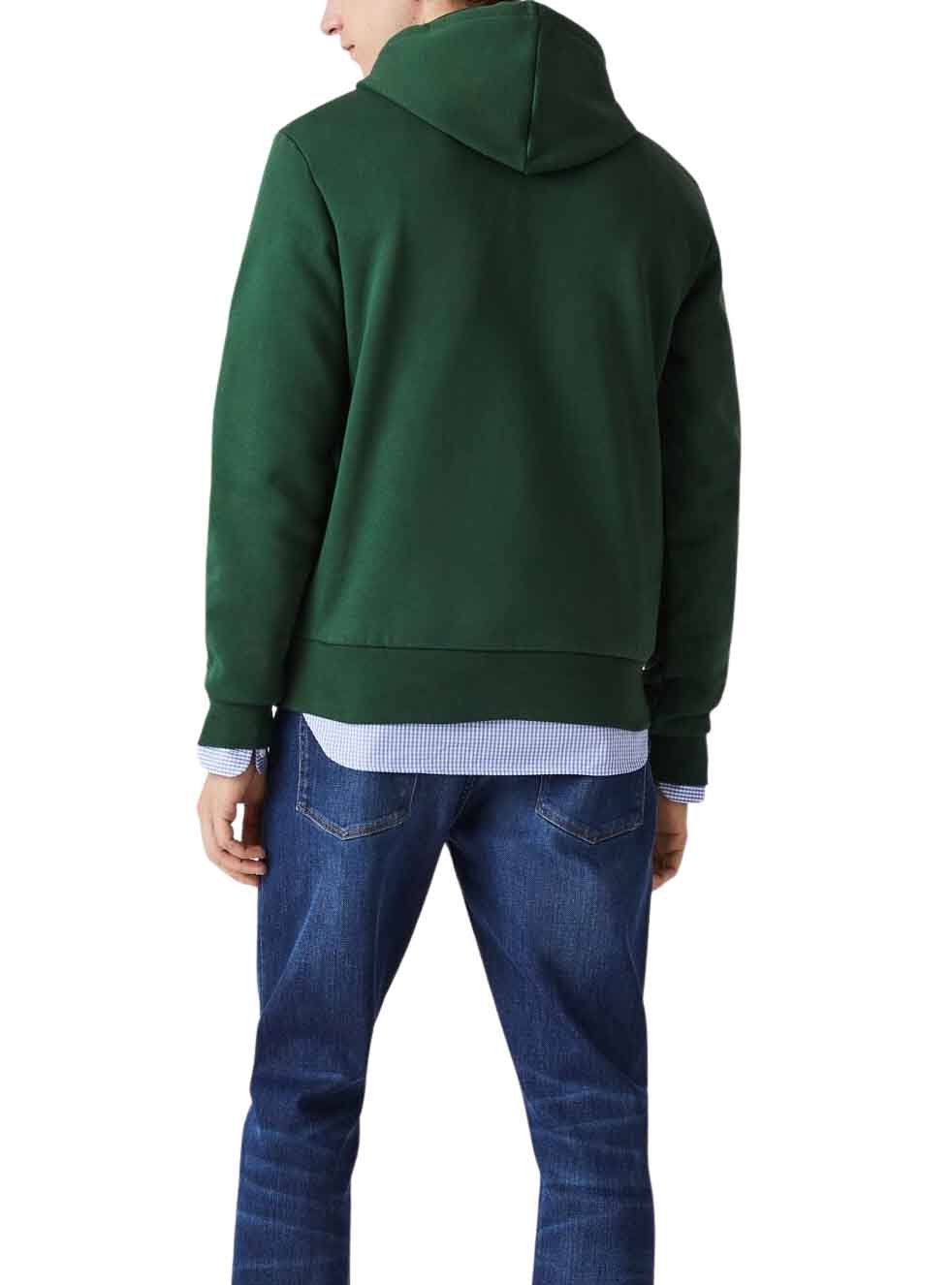 Sweat Lacoste Basic Capô Verde para Homem