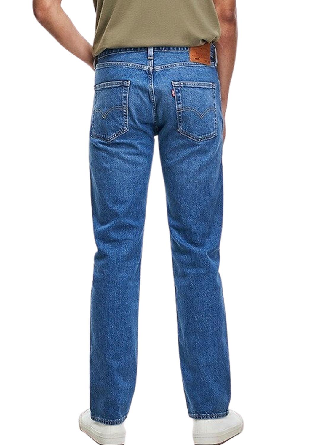 Jeans Levis 501 Original Azul Homem