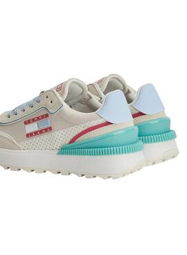 Sapatilhas Tommy Jeans Tech Runer Bege Mulher