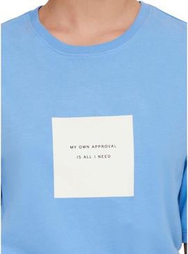 T-Shirt Only Eloise Boxy Azul para Mulher