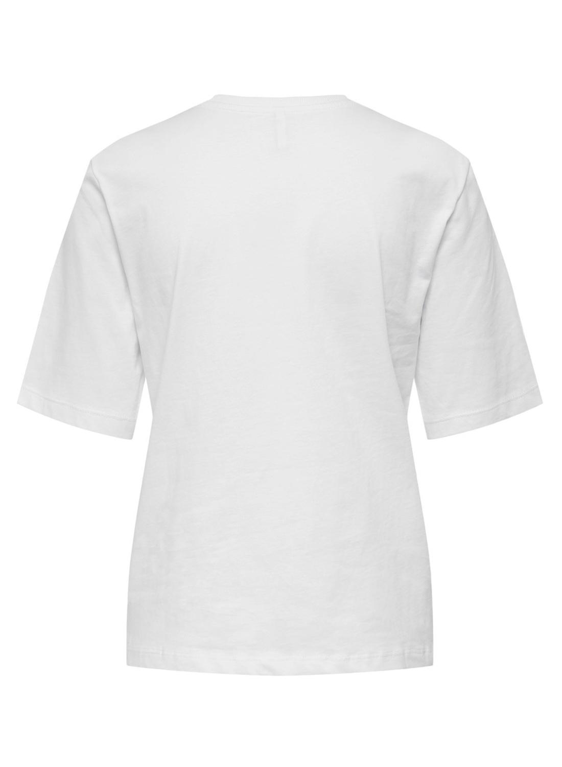 T-Shirt Only Mano Boxy Branco para Mulher