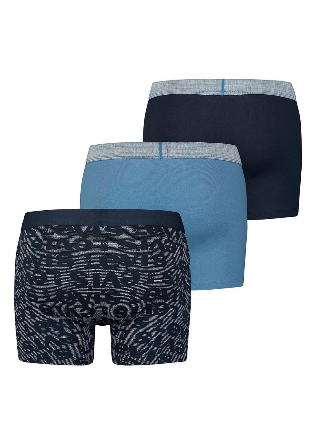 Pack 3 Cuecas Levis Caixa de presente Azul Marinho Homem