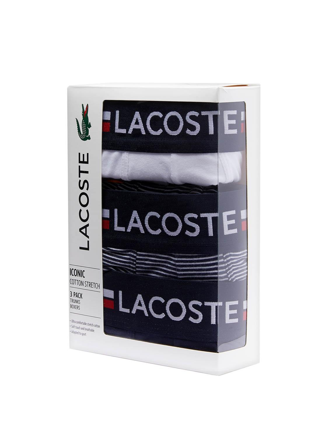 Pack 3 Cuecas Lacoste Boxer Iconic Azul Marinho