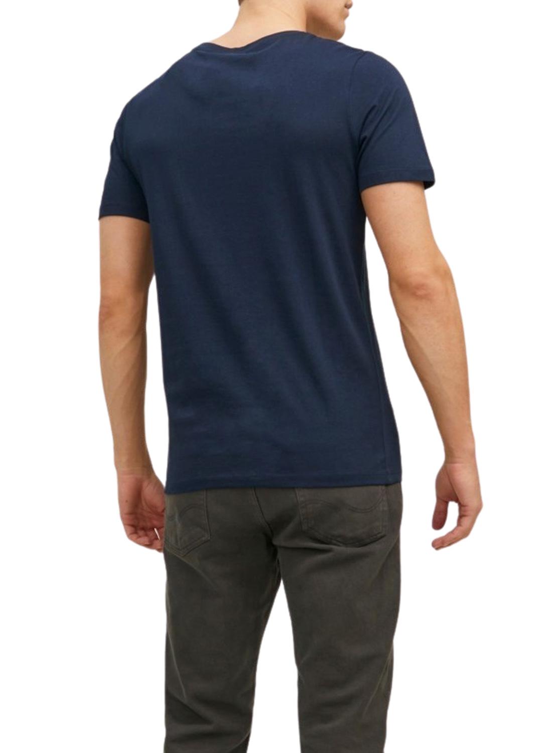 T-Shirt Jack & Jones Corp Logo Slim Azul Marinho