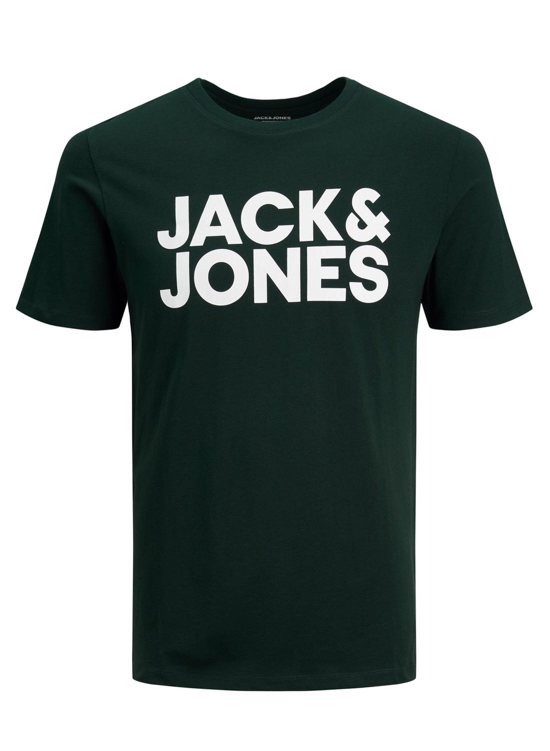 T-Shirt Jack & Jones Corp Logo Slim Verde